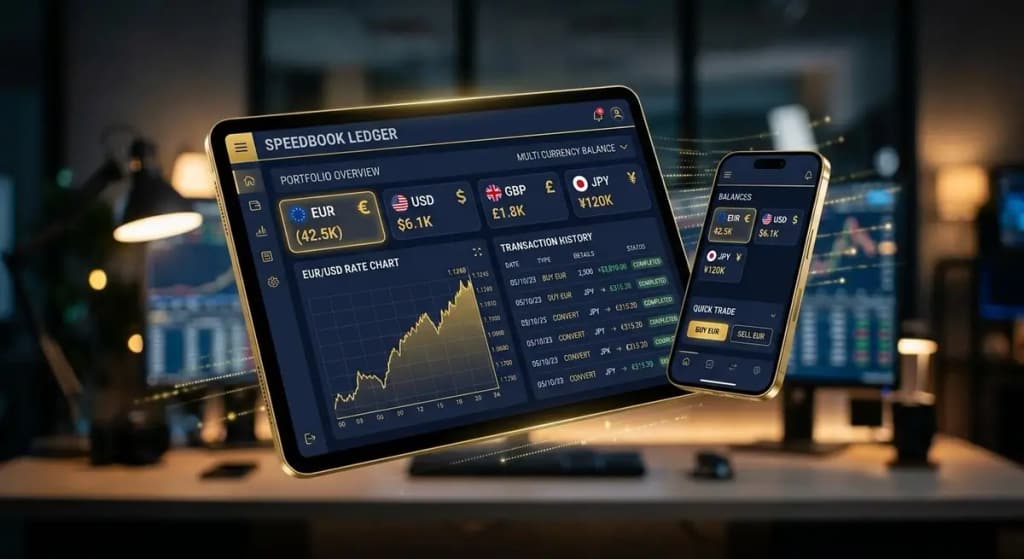 SpeedBook business dashboard showing sales and reporting